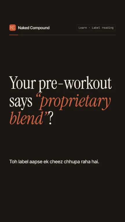 Reel cover: Your pre-workout says “proprietary blend”? The label is hiding something.