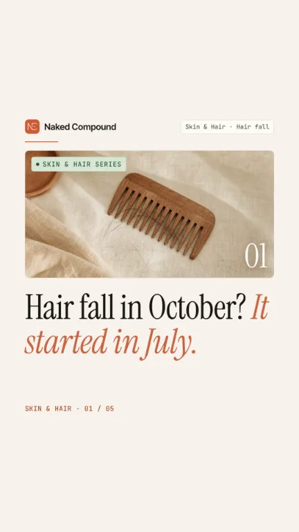Reel cover: Hair fall in October? It probably started in July.