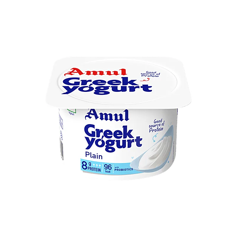 Amul plain Greek yogurt 100 g cup with 8 g protein