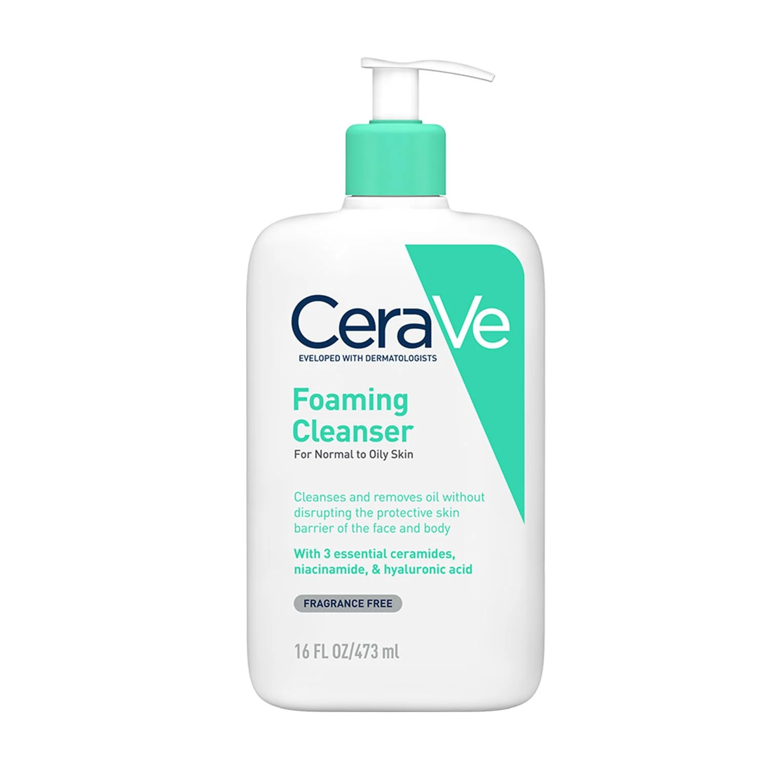 CeraVe Foaming Cleanser for Normal to Oily Skin pump bottle