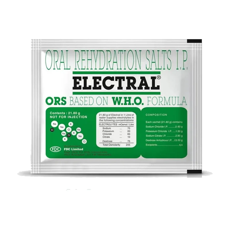 Electral oral rehydration salts sachet, WHO formula, 21.8 g
