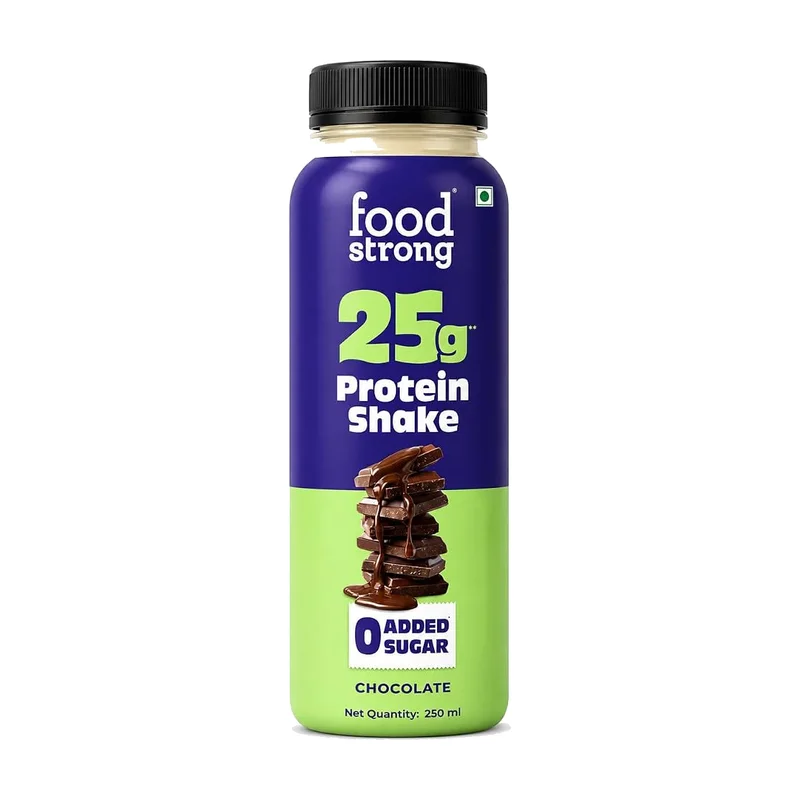 Foodstrong 25g protein shake chocolate 250 ml bottle