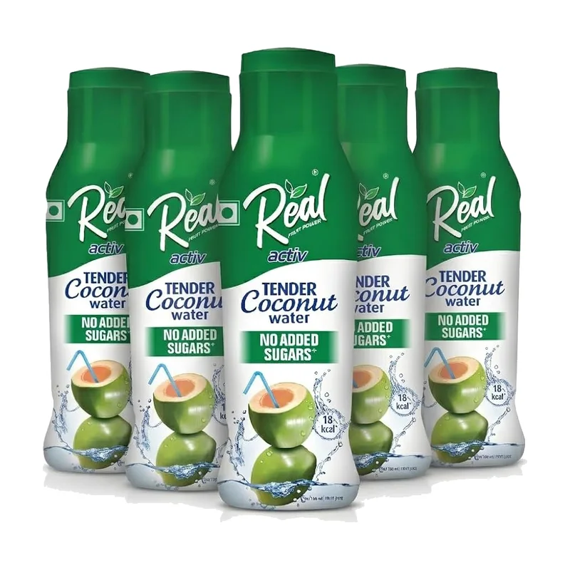 Real Activ tender coconut water bottles, no added sugar
